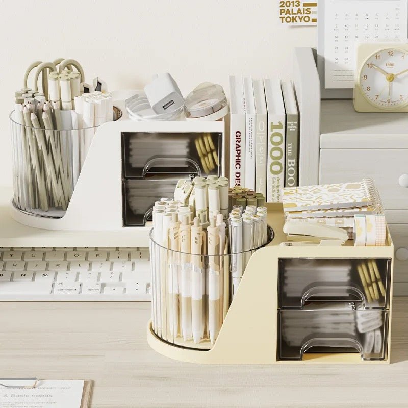 Rotating Desktop Stationary Organiser - White – Style Phase Home
