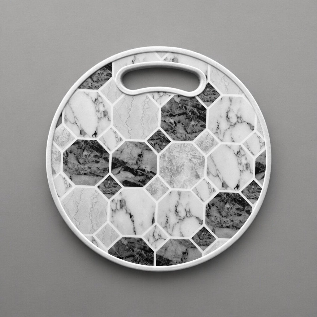 Round Printed Plastic Chopping Board - 35 cm - Home Phase