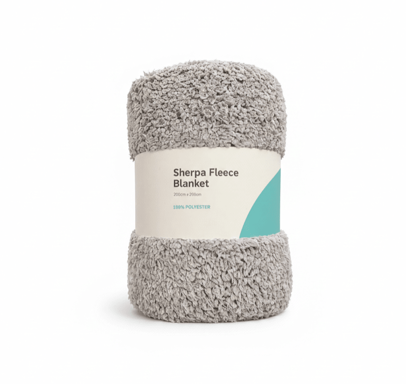 Sherpa Fleece Blanket 200 x 200 cm - Home Phase