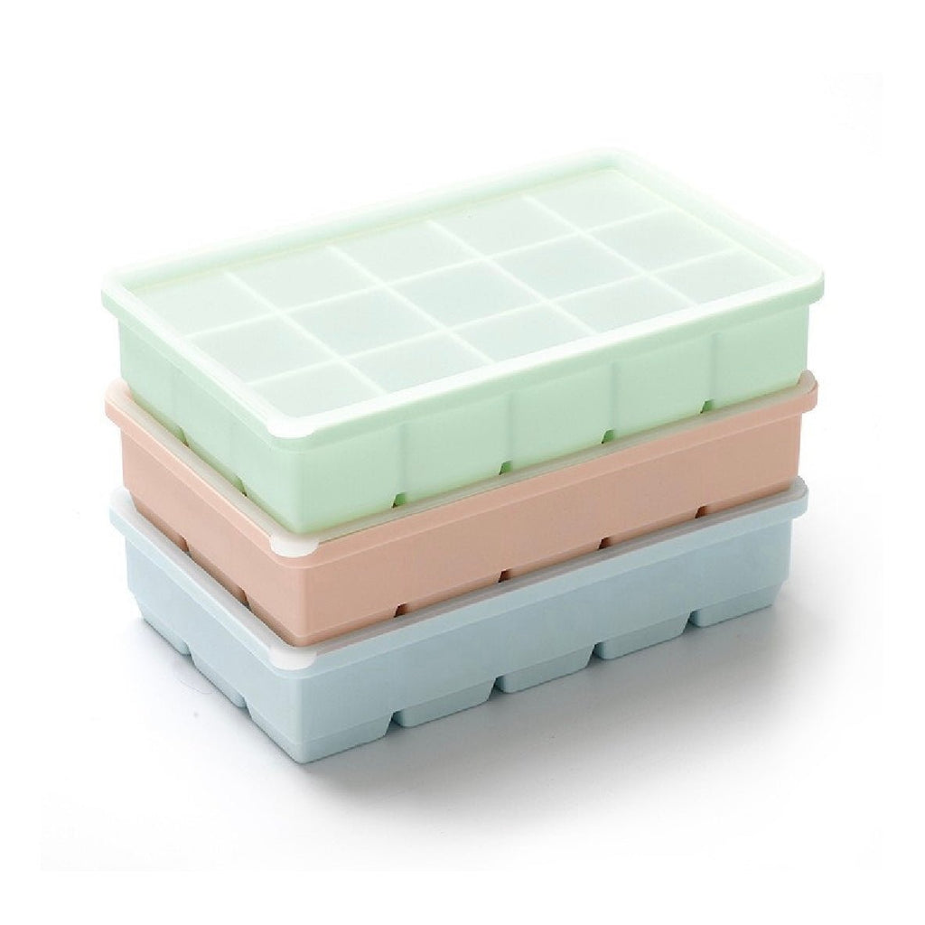 Silicone Square Ice Mould With Lid - Home Phase
