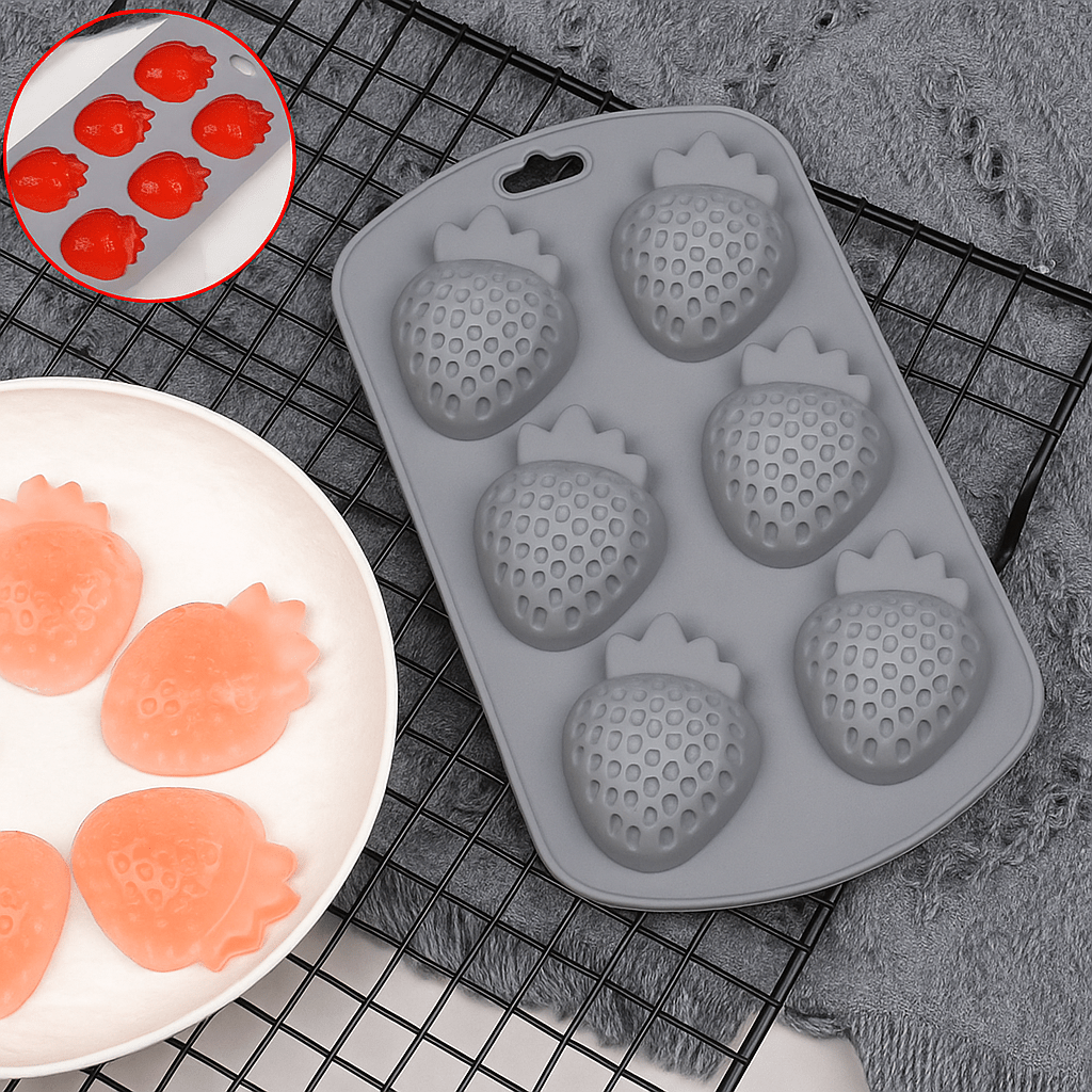 Silicone Strawberry Ice Mould - Home Phase