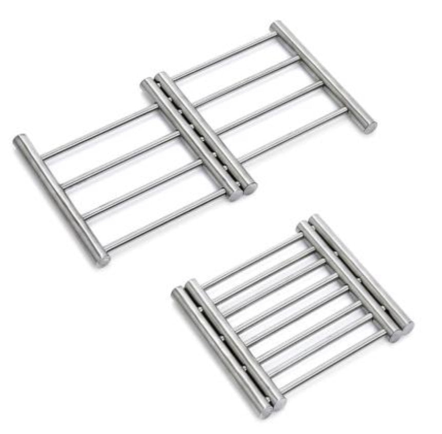 Silver Stainless Expandable Steel Pot Holder - Home Phase