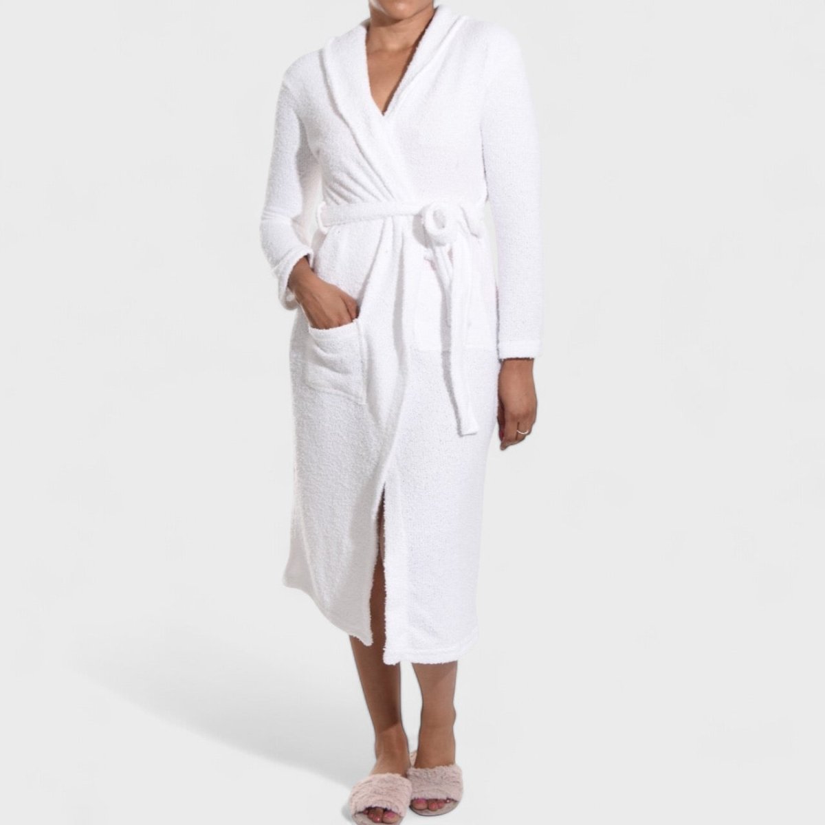 Comfy Tie-Up Bath Robe - White – Home Phase