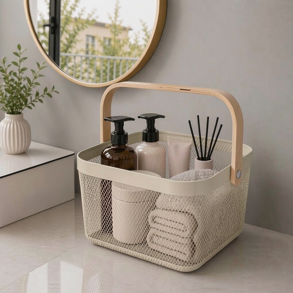 Square Nordic Mesh Storage Basket - 24 x 18 cm - Home Phase