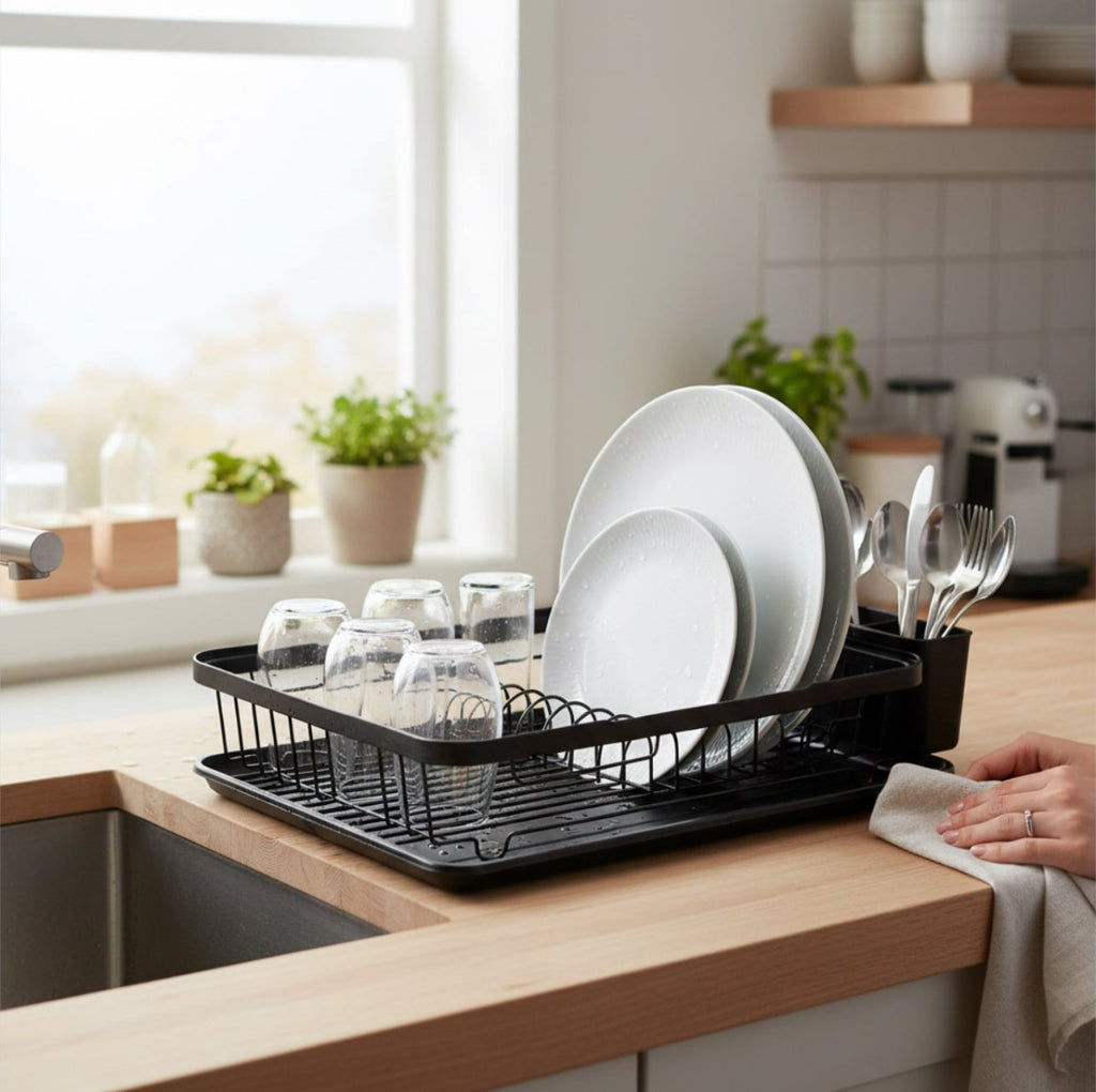 Stainless Steel Dish Rack + Drip Tray - Home Phase