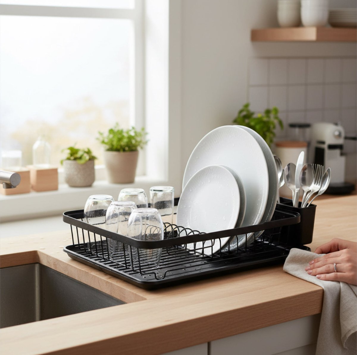 Stack Rack Drip Tray Stainless Steel Dish Rack + Drip Tray – Home Phase