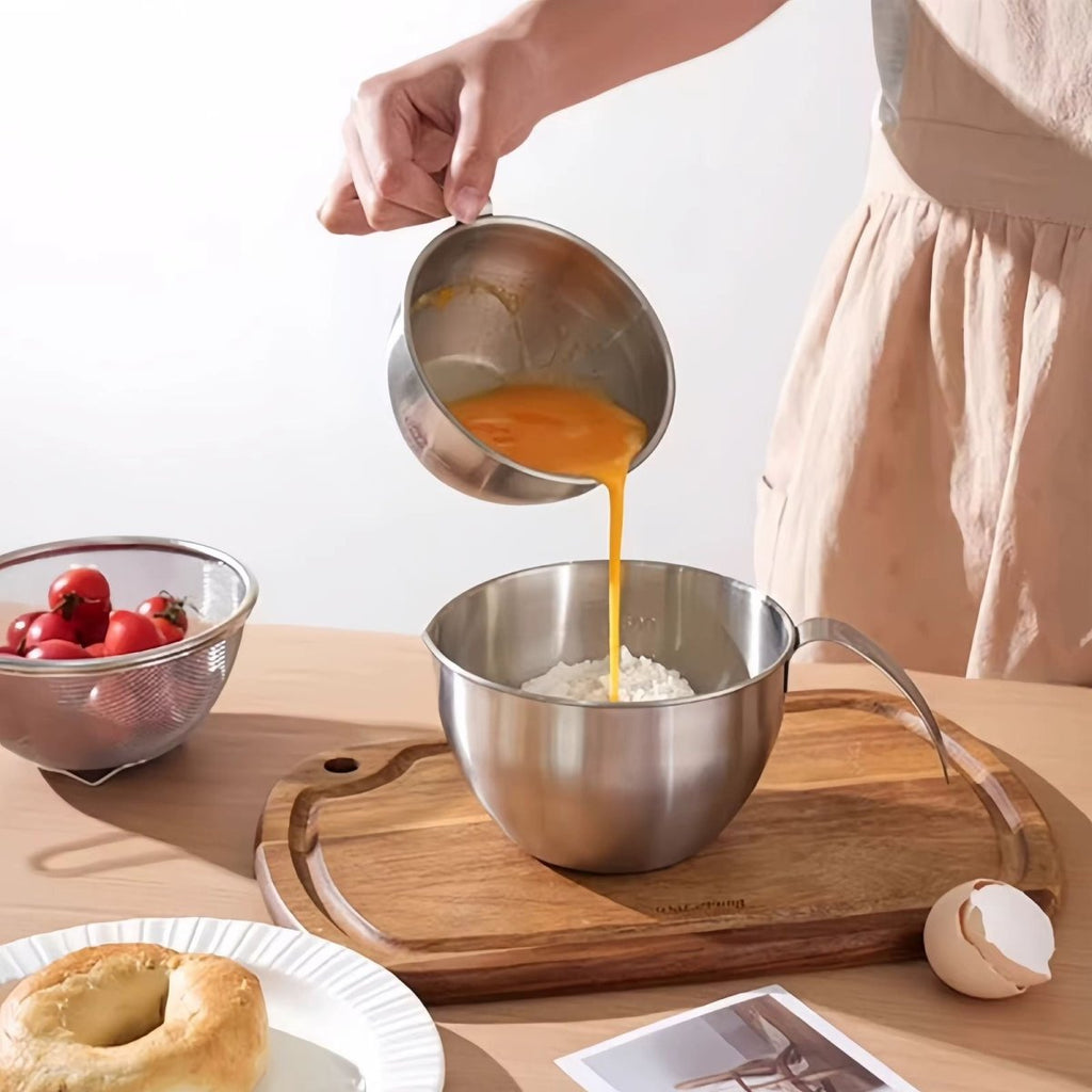 Stainless Steel Measuring & Mixing Bowl With Handle - 400ml - Home Phase