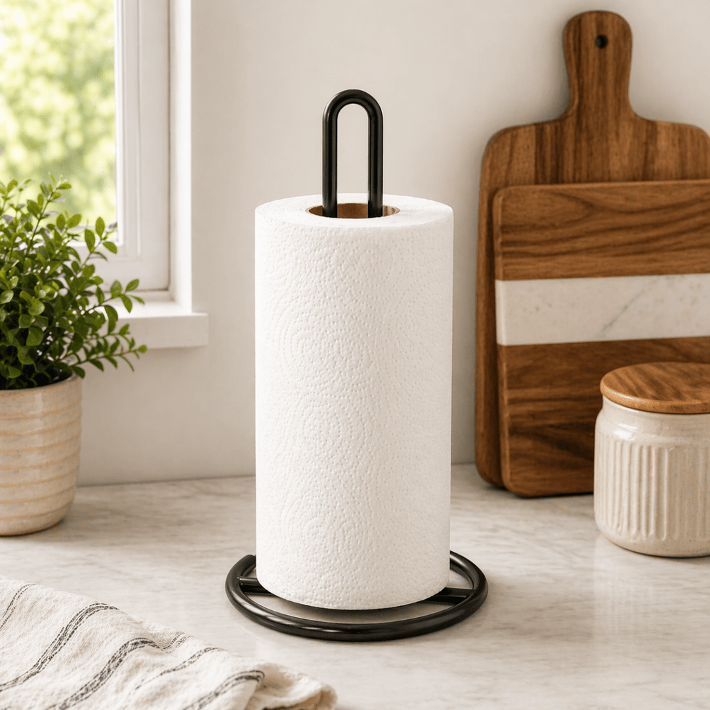 Stainless Steel Paper Towel Holder - Black - Home Phase