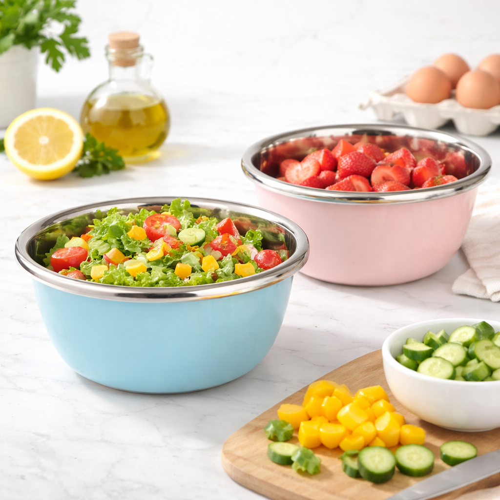 Stainless Steel Pastel Mixing Bowl - Home Phase