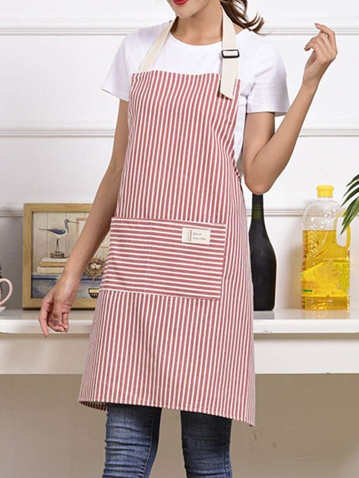 Striped Kitchen Apron With Pockets - Style Phase Home