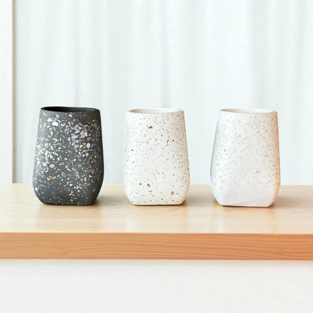Terrazzo Concrete Brush Holder - Home Phase
