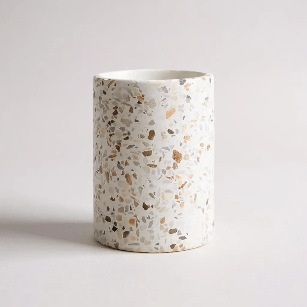 Terrazzo Nougat Bathroom Tumbler - Home Phase