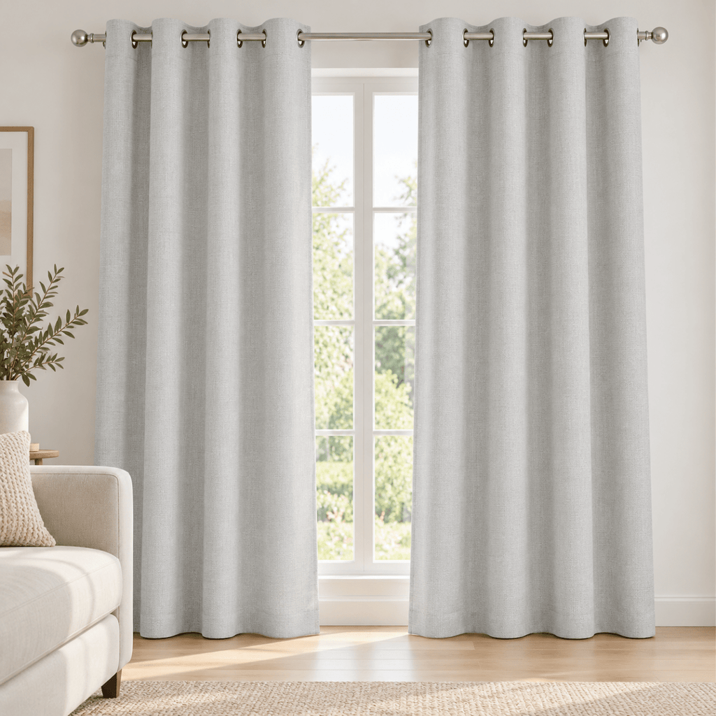 Textured Eyelet Curtain - 140 x 260 cm - Home Phase