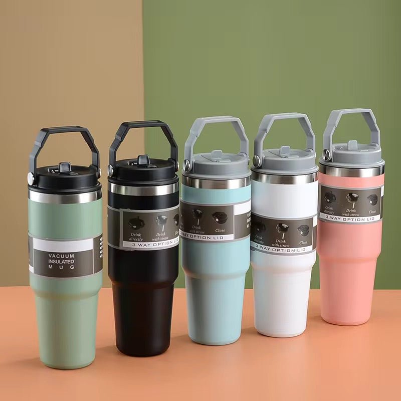Trendy Stainless Steel Vacuum Flask - 900 ml - Style Phase Home