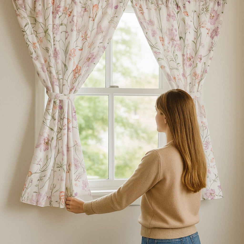 Twin Pack Kiara Cafe Curtain - 110 x 120 cm - Style Phase Home