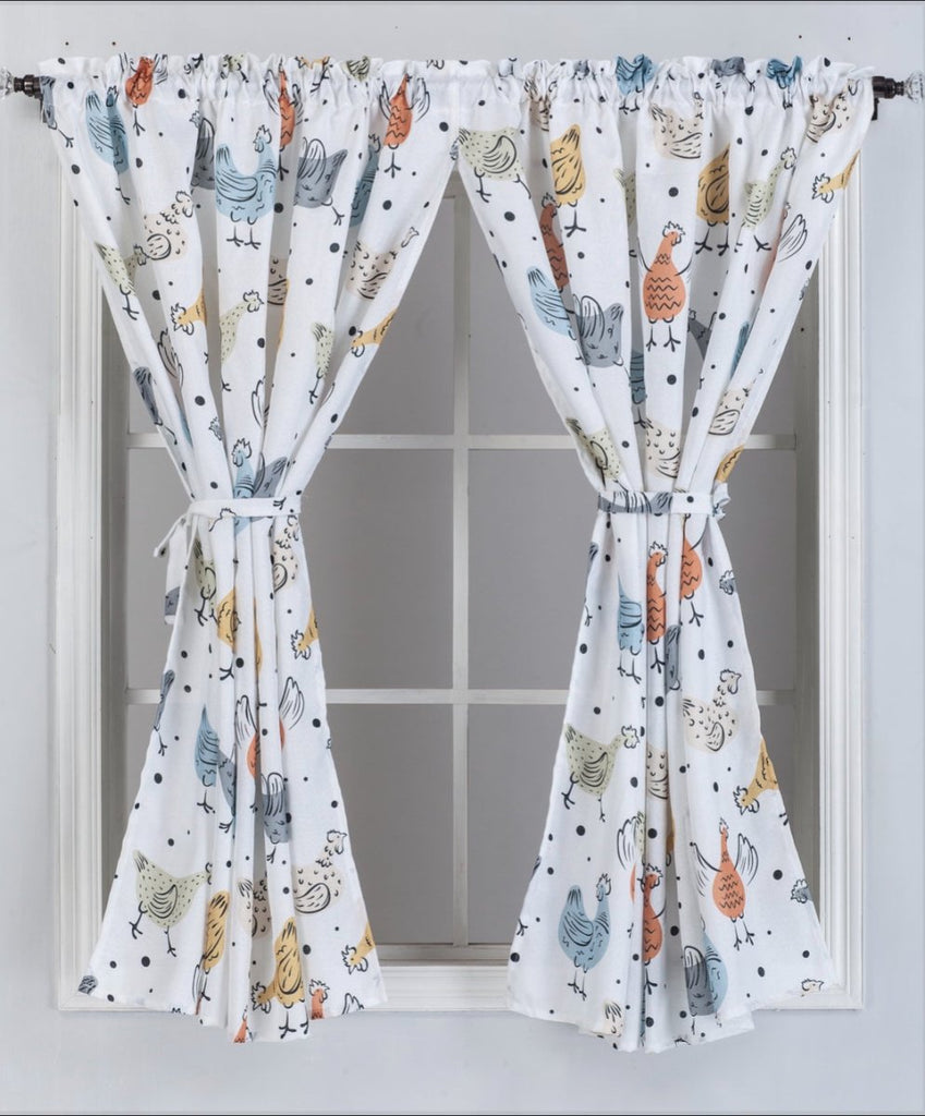 Twin Pack Kiara Cafe Curtain - 110 x 120 cm - Style Phase Home