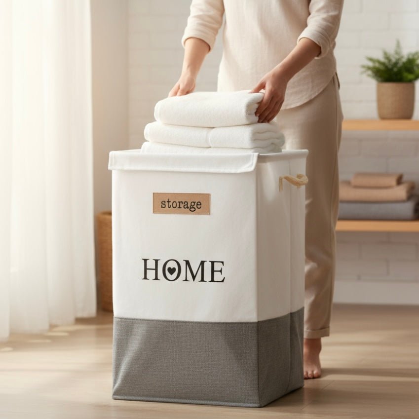 Two Tone Home Laundry Basket - Home Phase