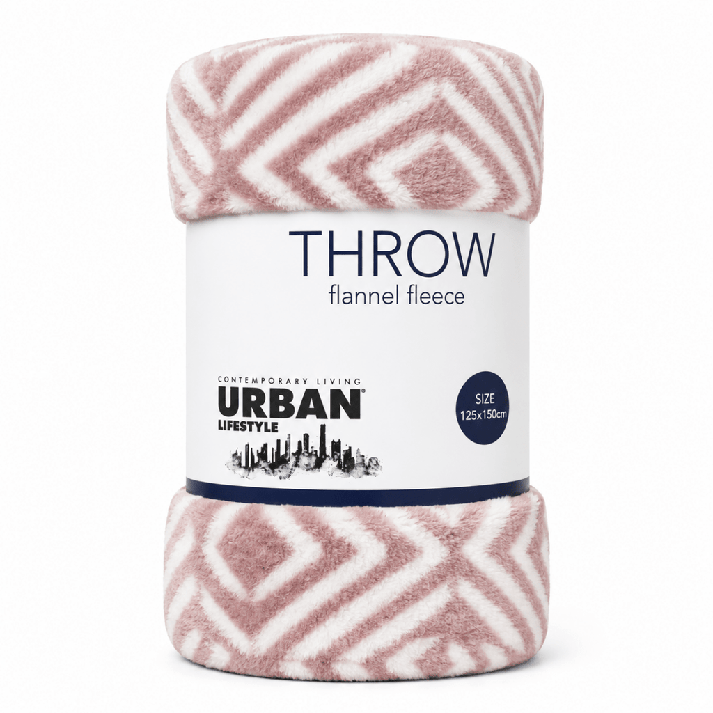 Urban Coral Fleece Throw - 125 x 150 cm - Home Phase