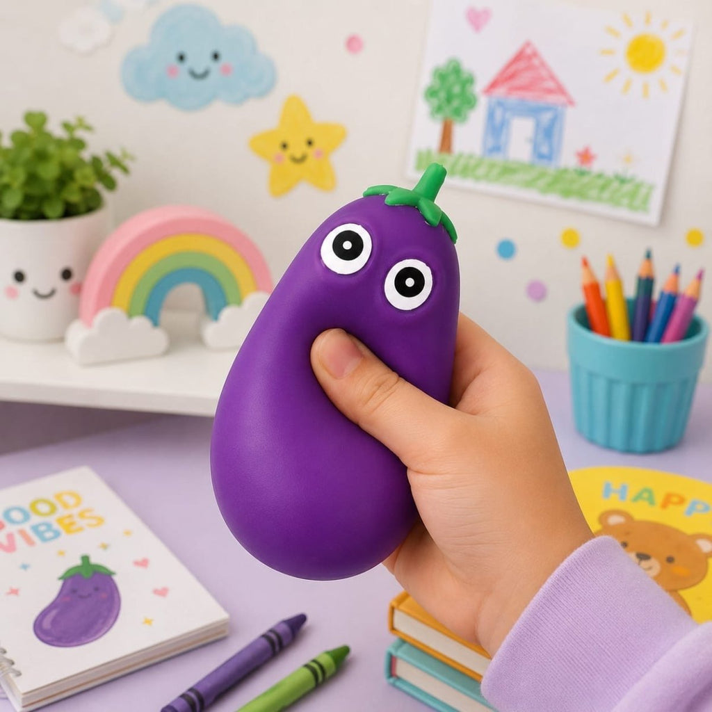 Viral Eggplant Squishy Toy - Home Phase