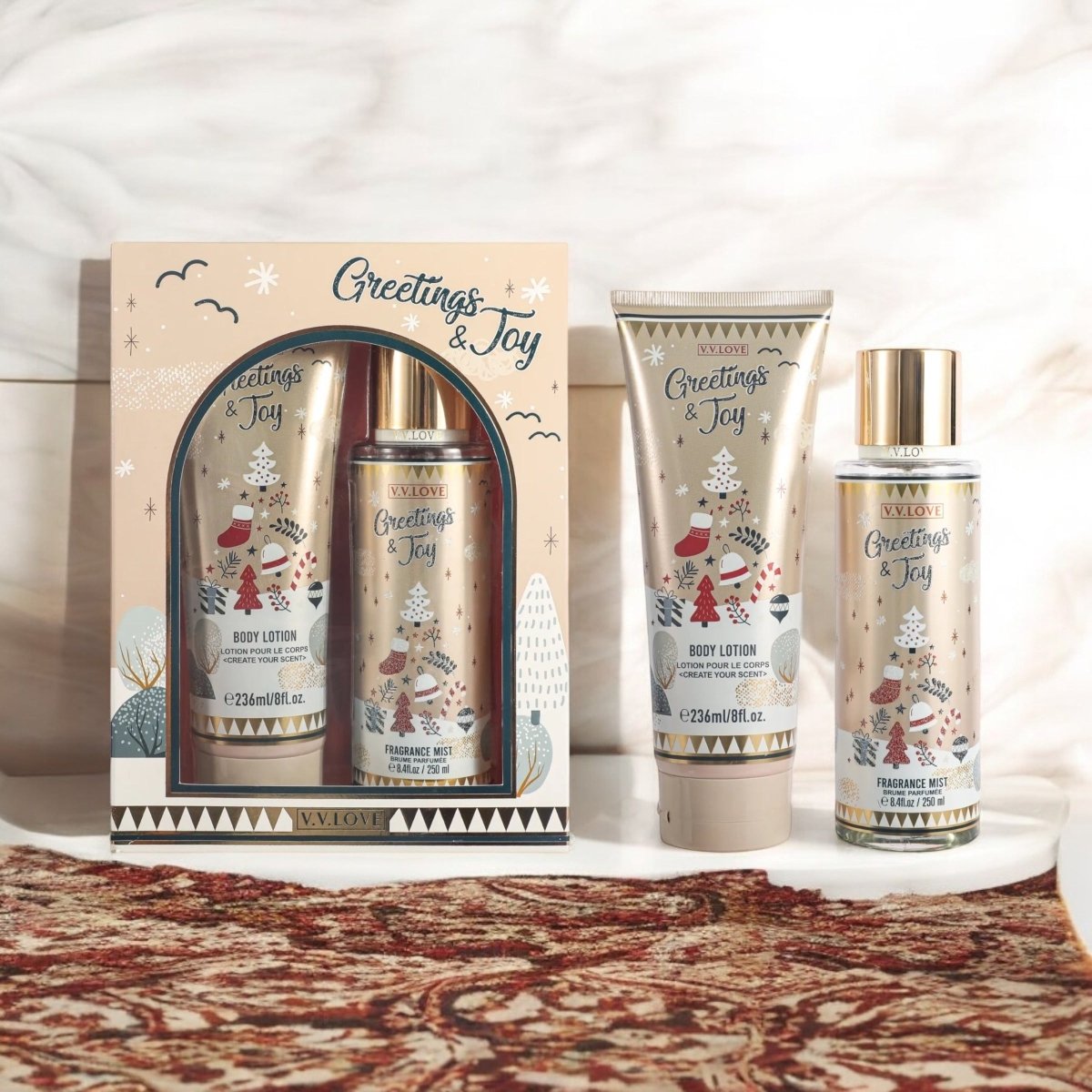 V.V.LOVE 2 in 1 Mist & Body Lotion Gift Set - Greetings & Joy