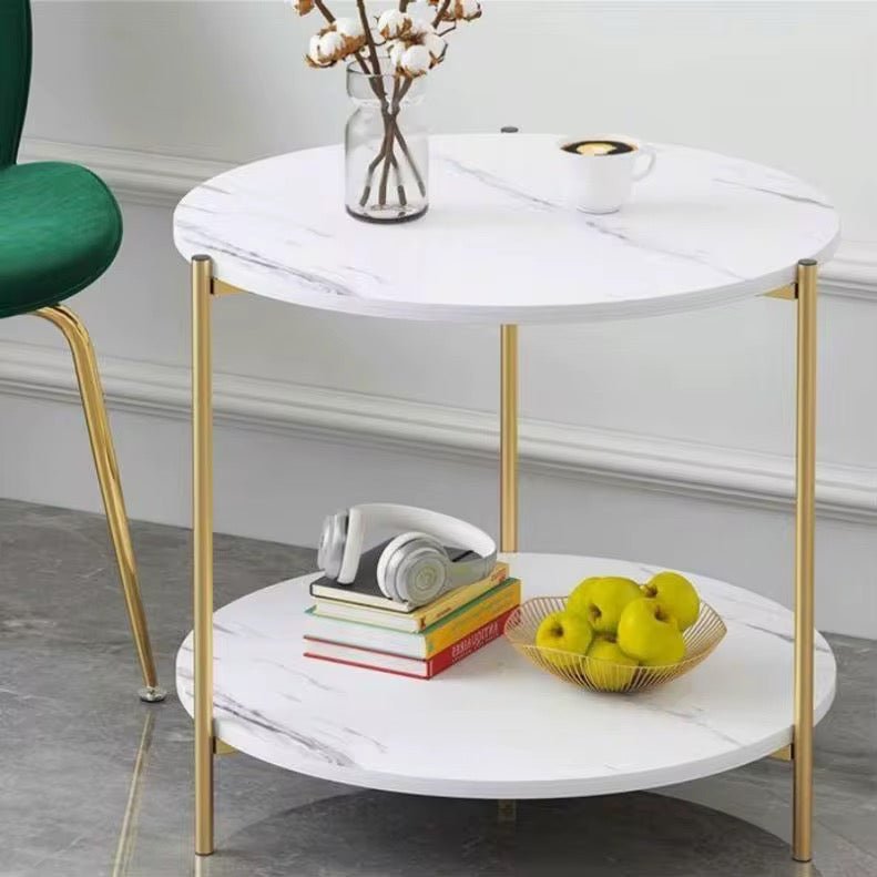 White Marble Side Table - Home Phase