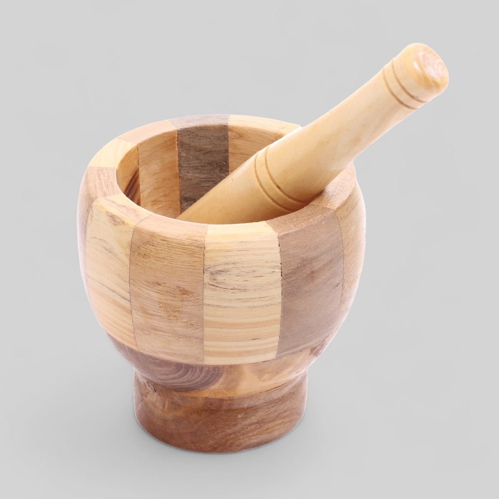 Wooden Mortar & Pestle - Style Phase Home
