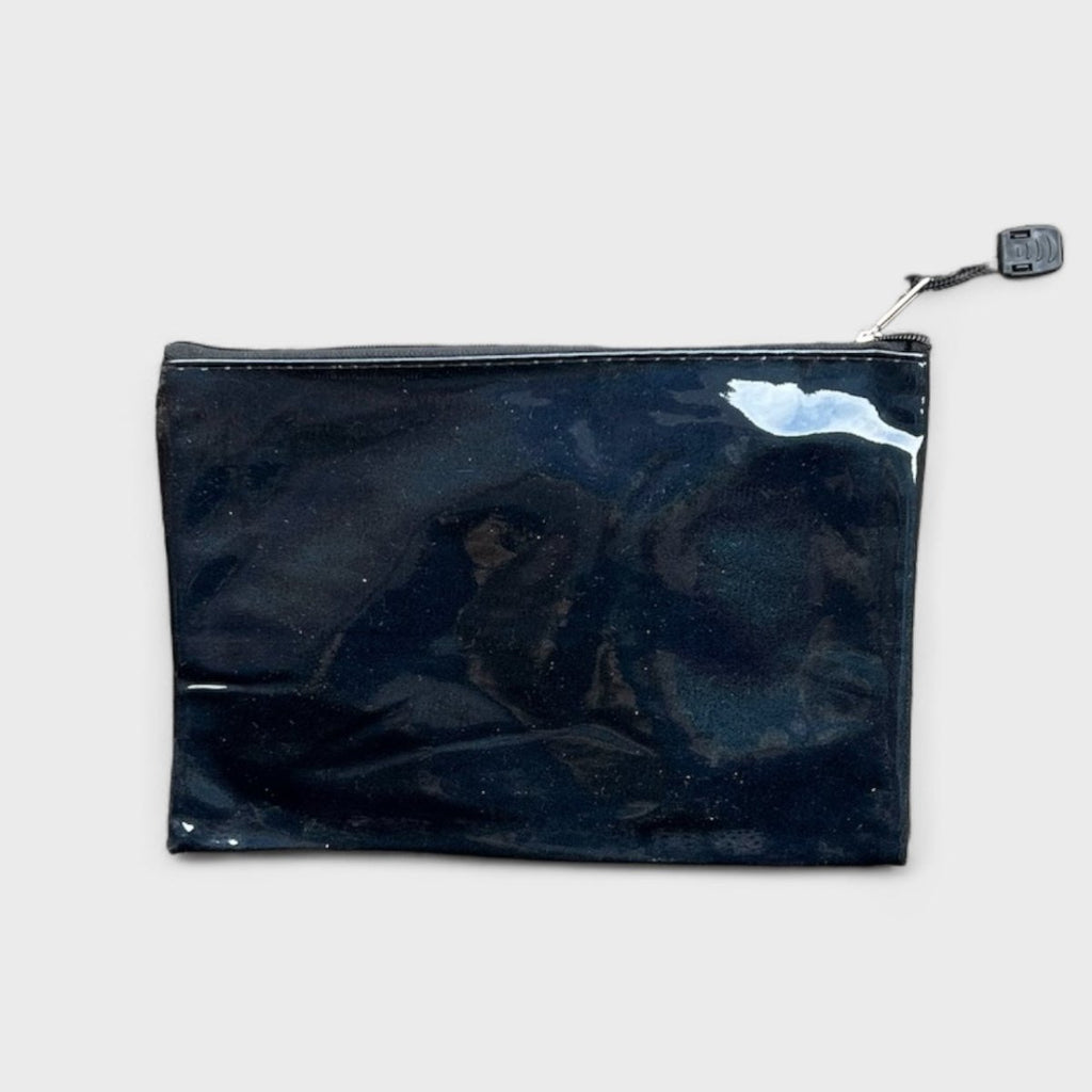 Zipper Pencil Case Black & Bottle Green GlitterDesign - Style Phase Home
