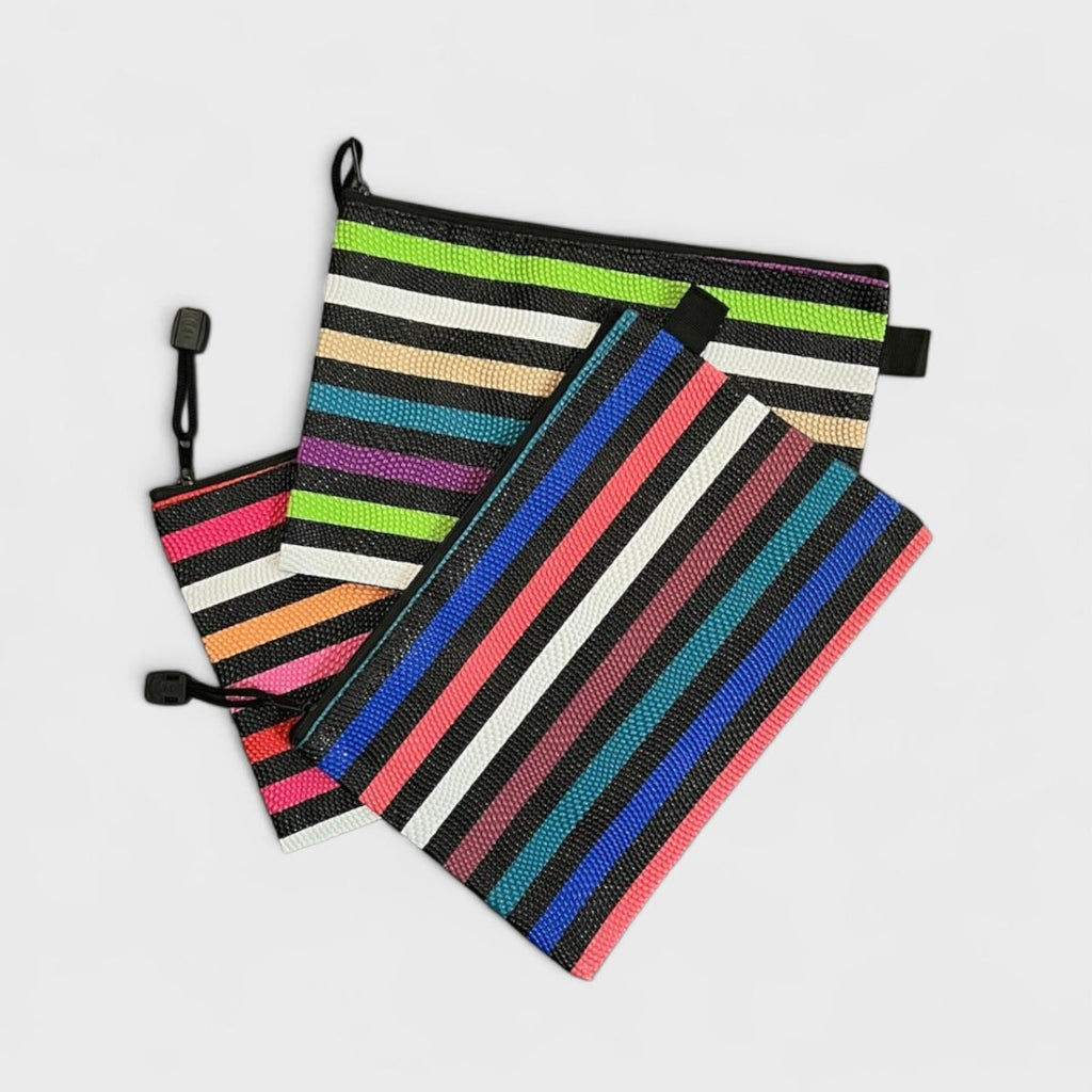 Zipper Pencil Case Striped Design - 24 x 16 cm - Style Phase Home