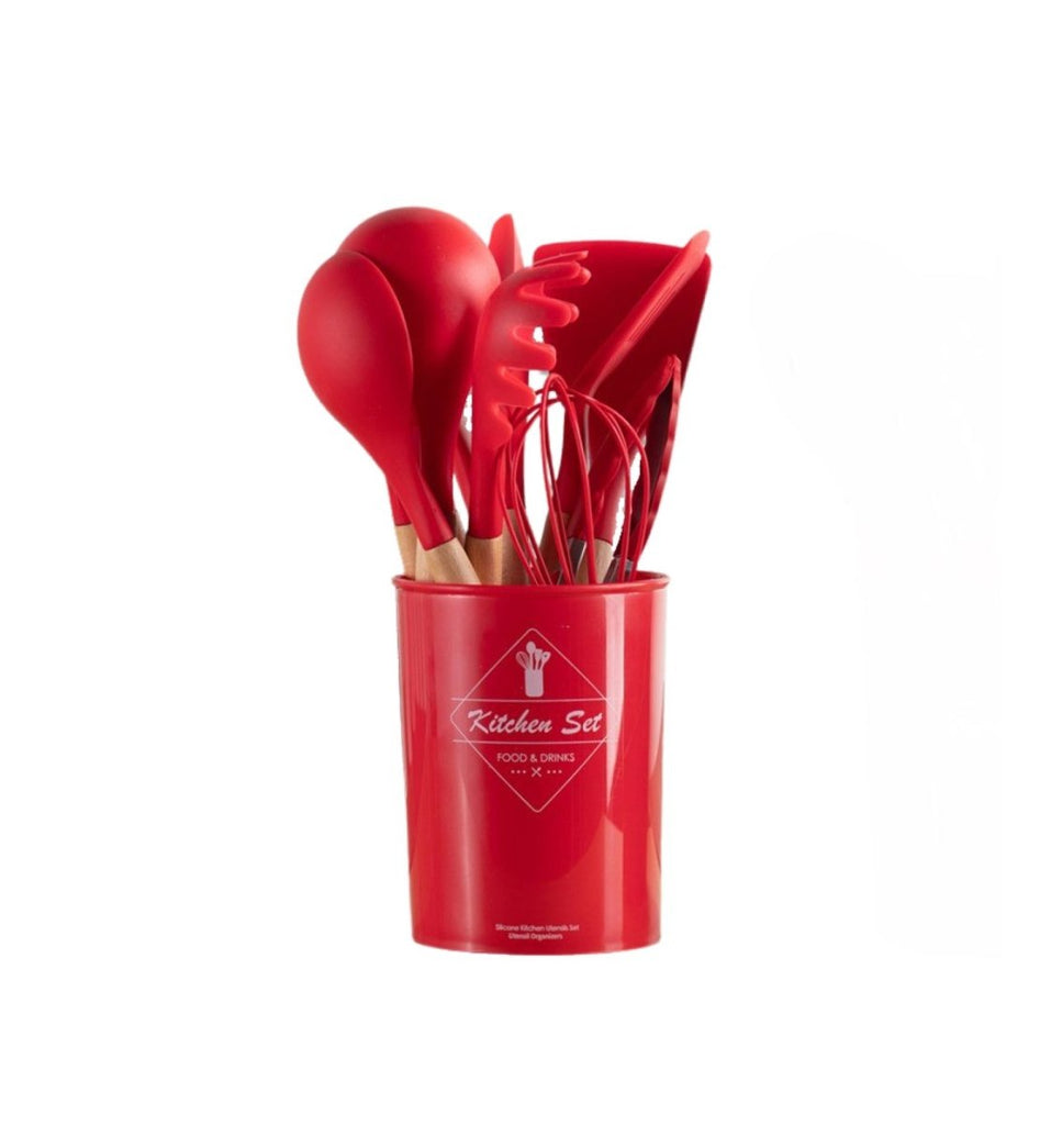 12 Piece Silicon Utensil Set - Round - Style Phase Home