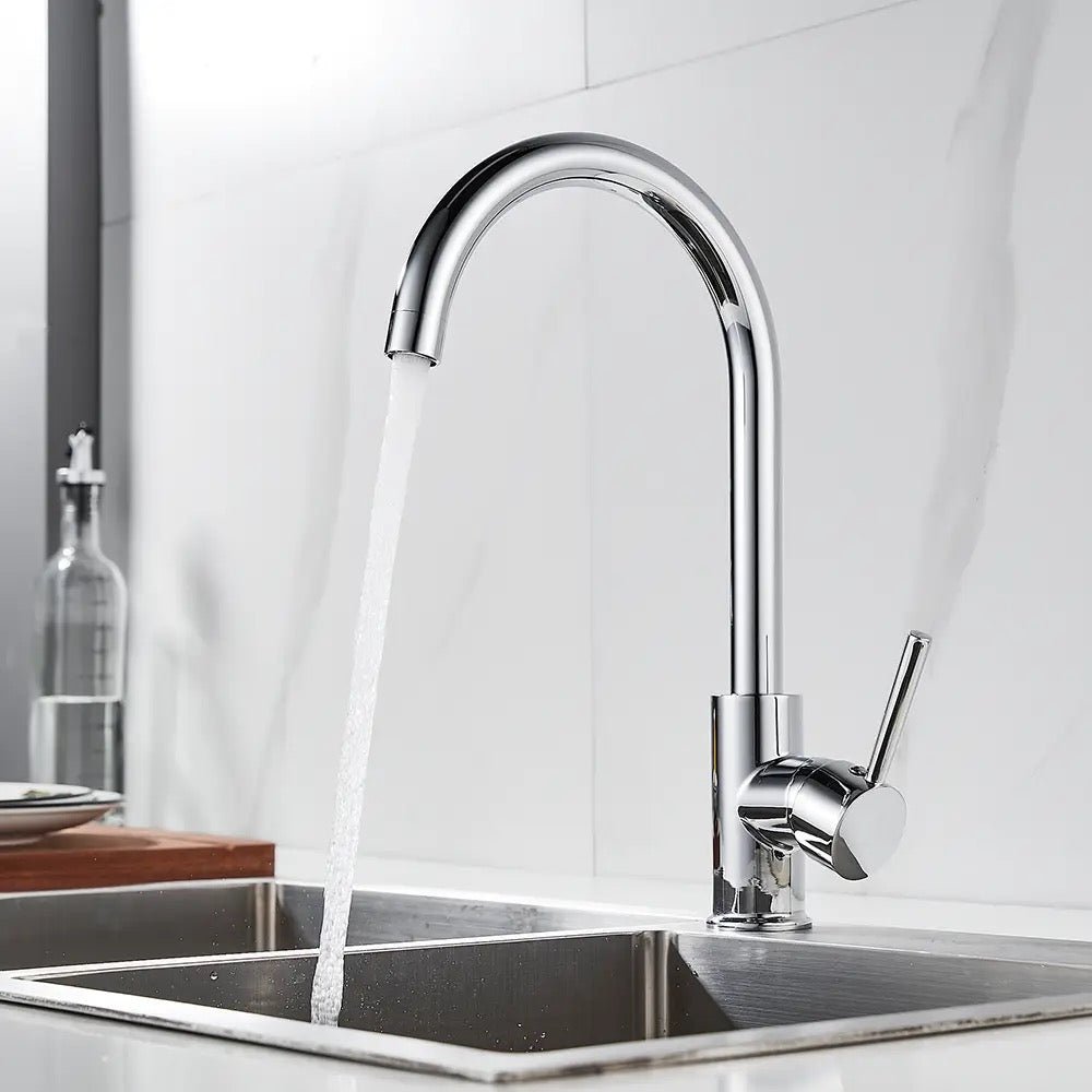 2 Pack Stainless Steel Long Neck Mixer Tap - 36 cm - Style Phase Home