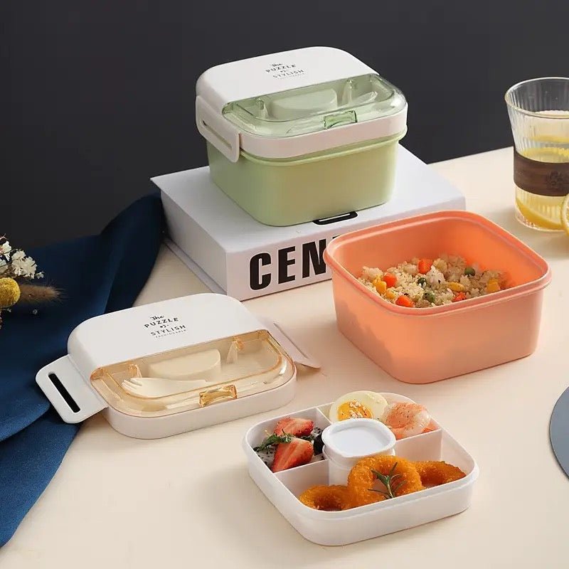 2 Tier Modern Bento Lunchbox - 1100ml - Style Phase Home