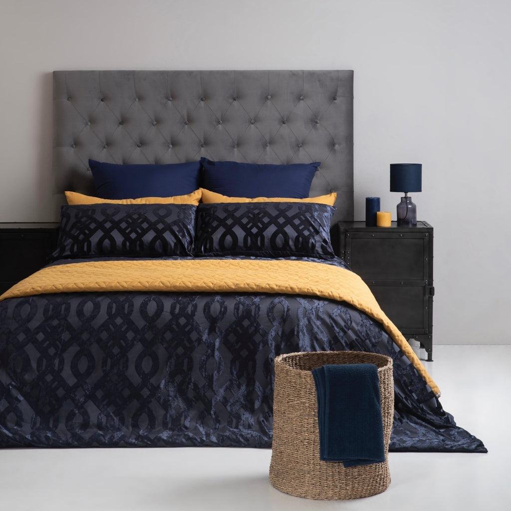 3 PC Horrockses Burnout Velvet Duvet Cover Set 180TC - Style Phase Home