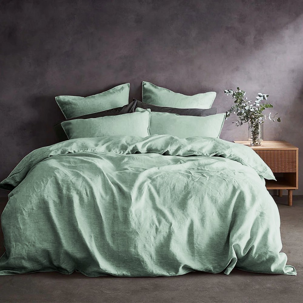 3PC Horrockses Microfibre Duvet Cover Set - Sage - Style Phase Home