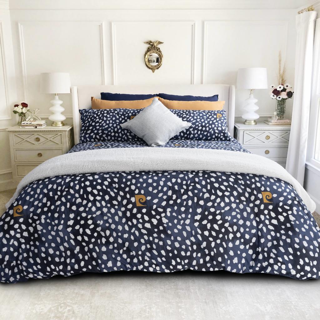 3PC Pierre Cardin 144TC Polycotton Duvet Cover Set Flecks Style