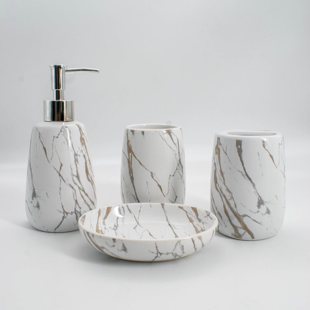 4 PC Ceramic Bathroom Set - Style Phase Home