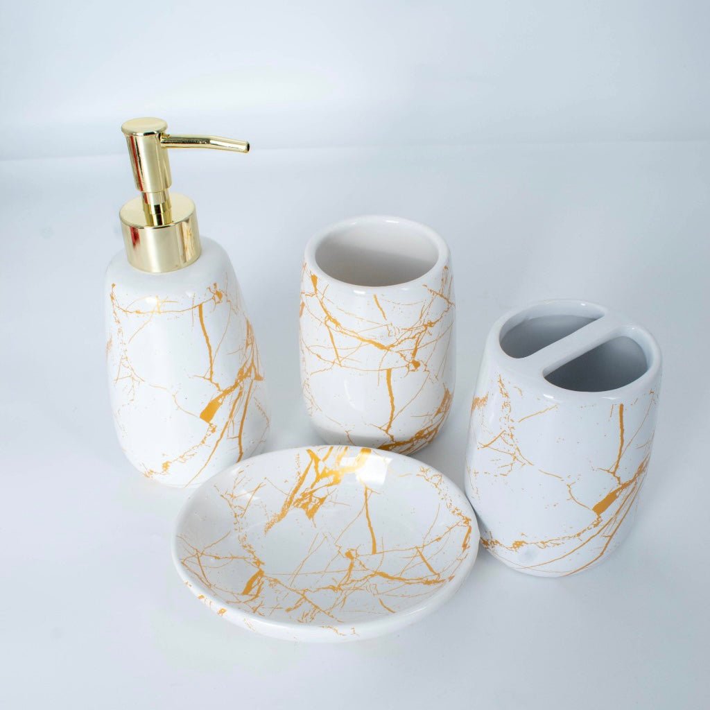 4 PC Ceramic Bathroom Set - Style Phase Home