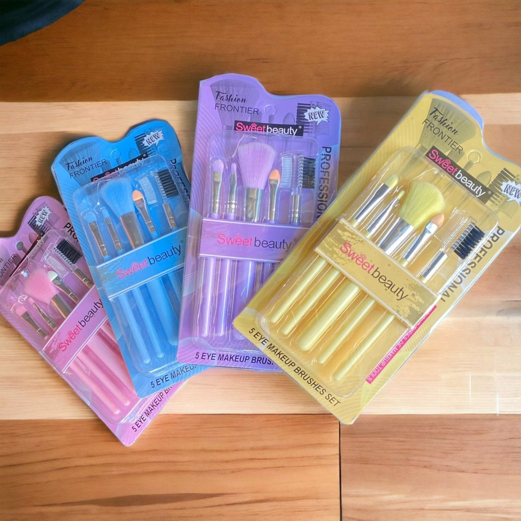 5 Piece Matte Makeup Brush Set - Style Phase Home