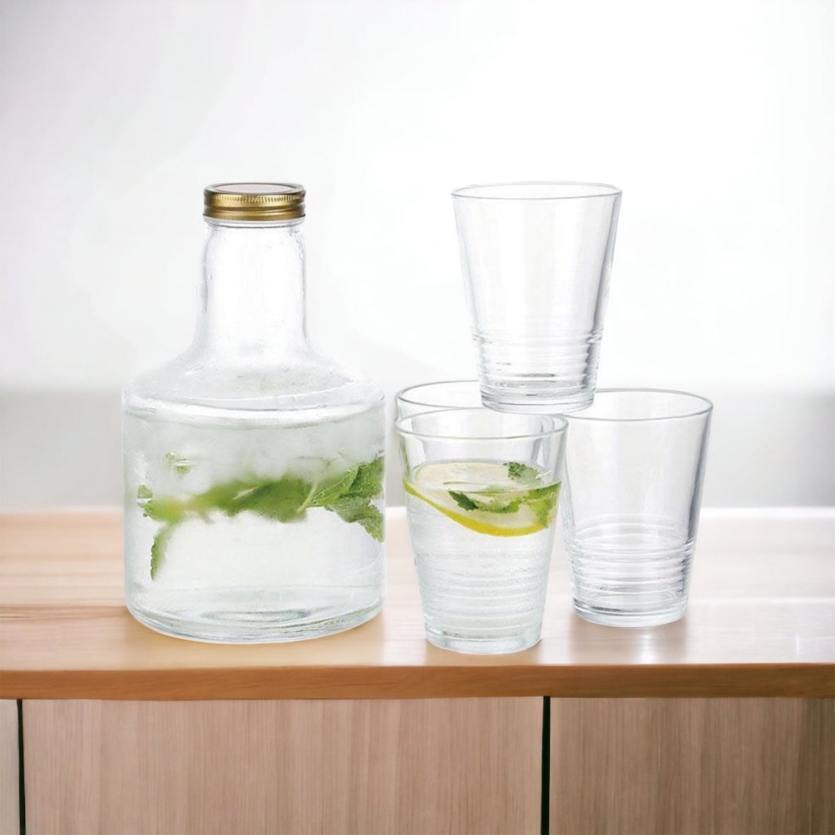 5PC Danny Home Glass Juice Jar Set – Home Phase