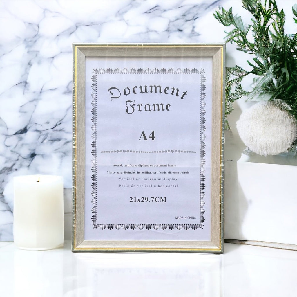 A4 Document Frame With Stand & Hook Placement – Home Phase
