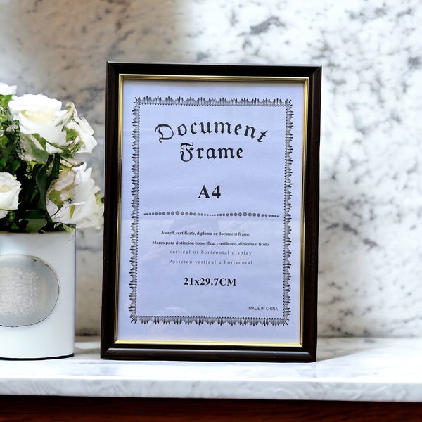 A4 Document Frame With Stand & Hook Placement – Home Phase