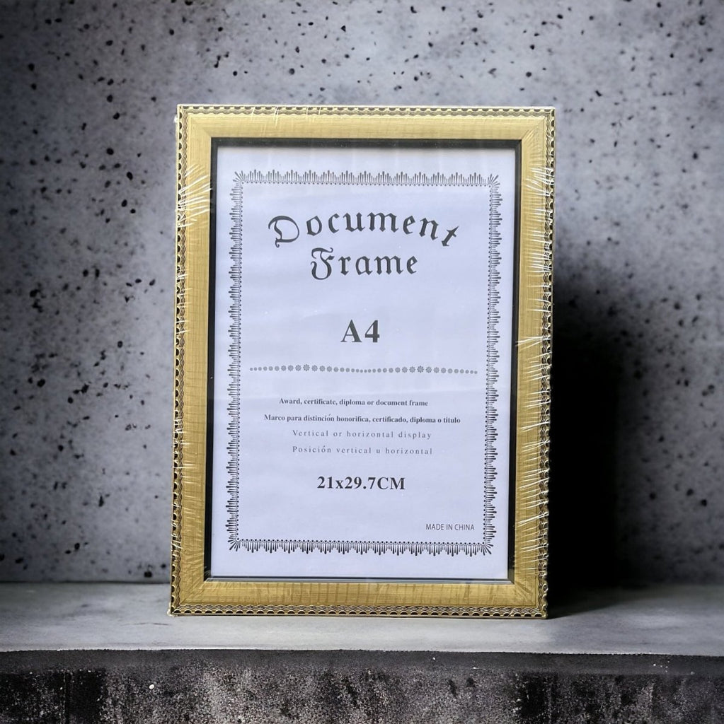 A4 Document Frame With Stand & Hook Placement – Home Phase