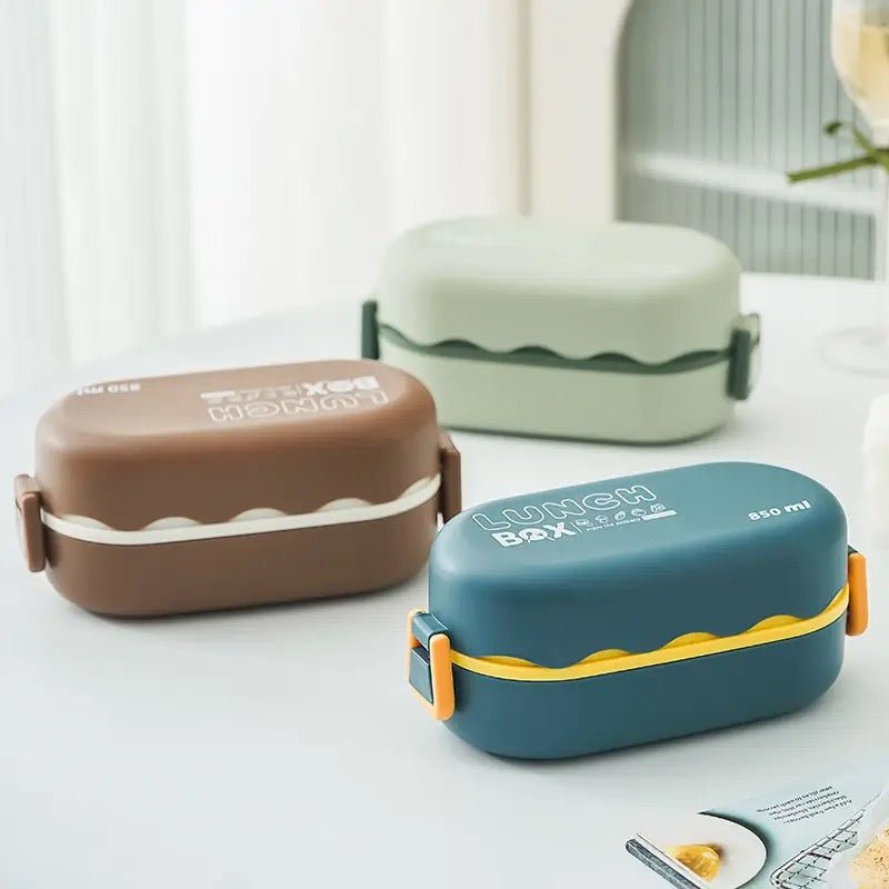 Cute 2 Tier Bento Lunchbox - 850 ml - Style Phase Home