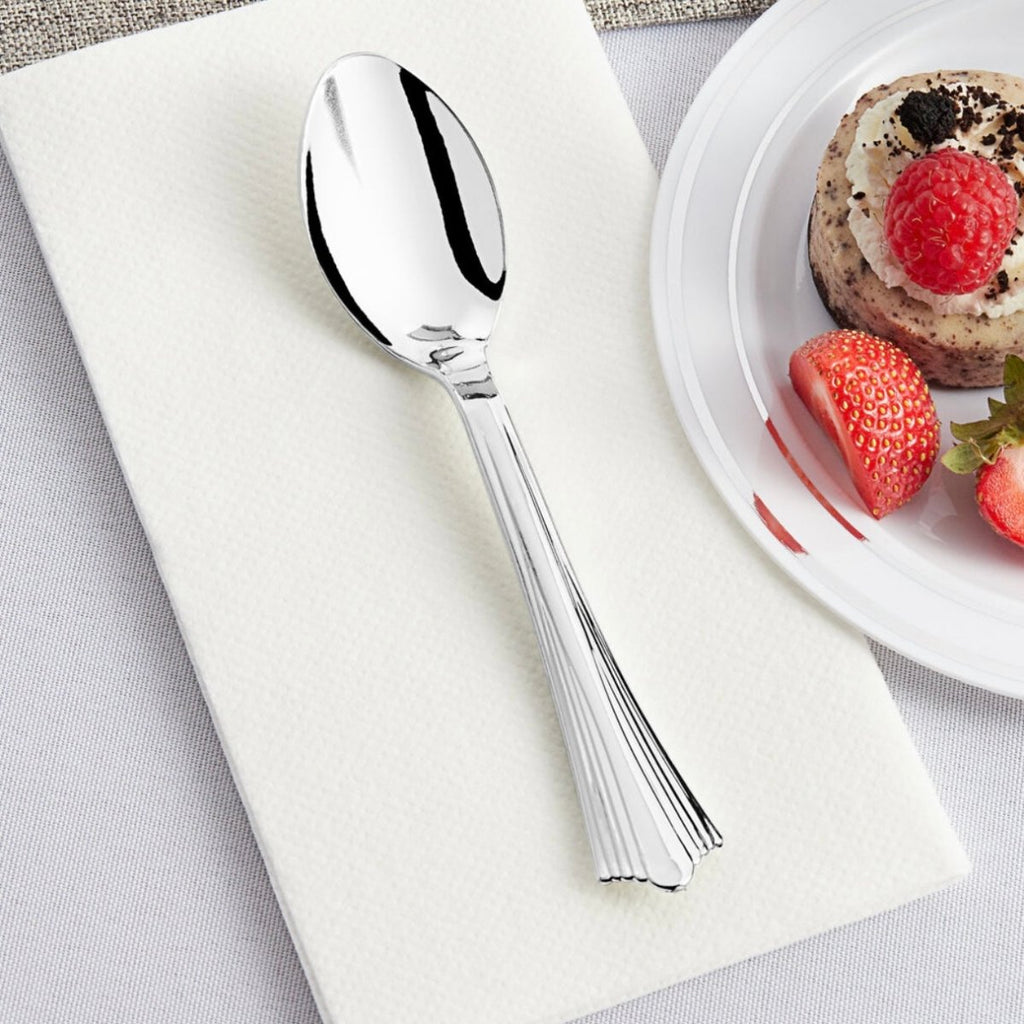 Disposable Silver Cutlery - 24 Pack - Style Phase Home