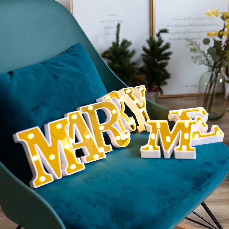 Gold LED Letter Lights – Home Phase