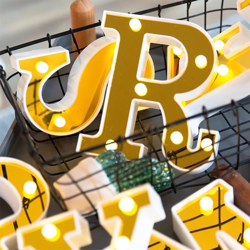 Gold LED Letter Lights – Home Phase