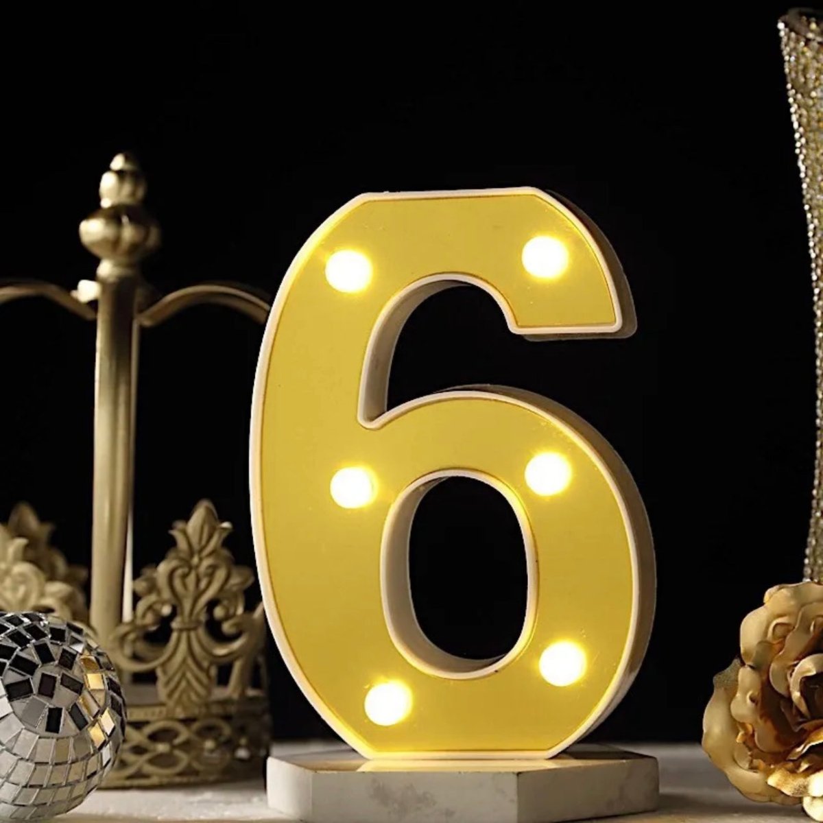 Led Style Numbers Gold LED Number Lights – Home Phase