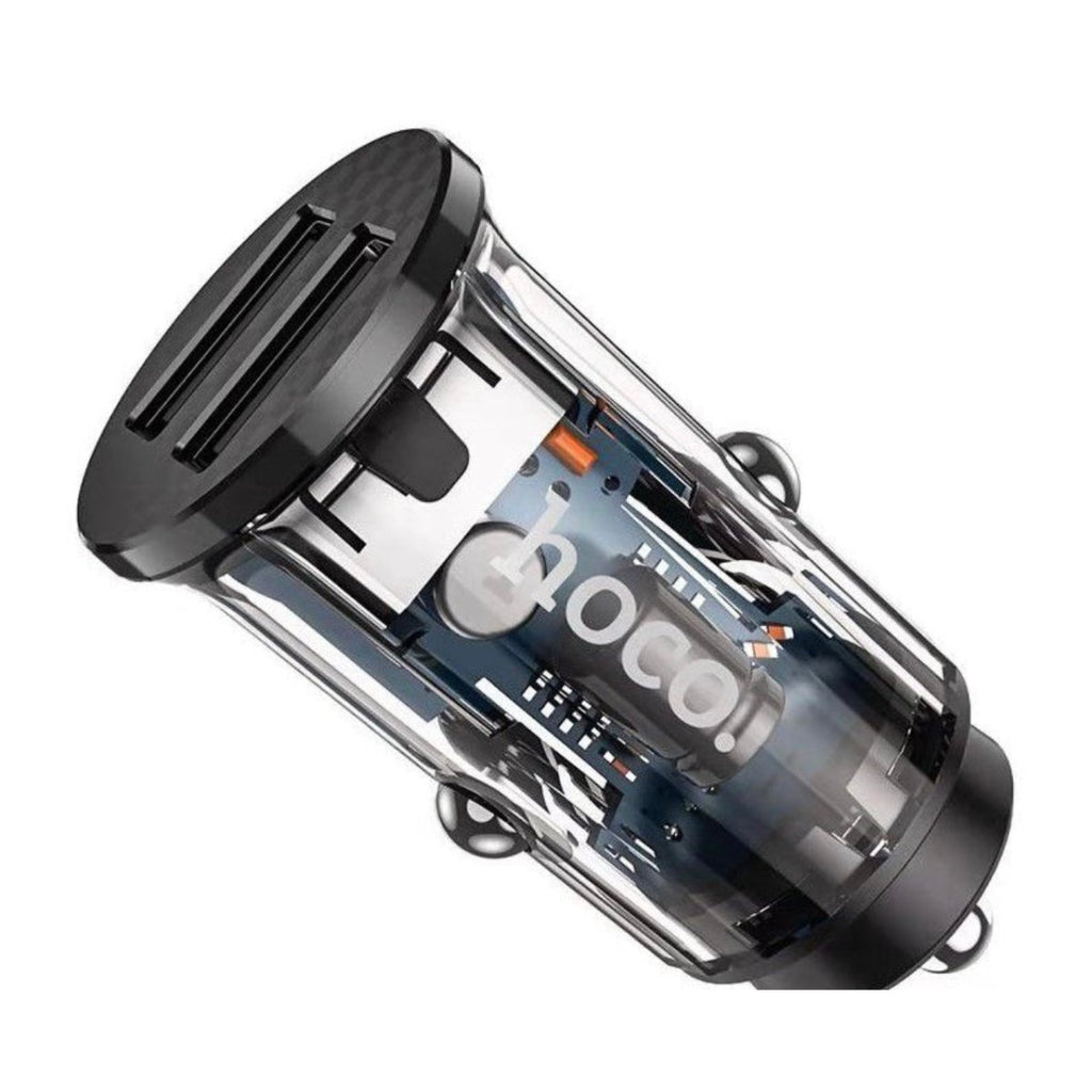 Hoco DZ3 Carbon Double Ported Car Charger - Style Phase Home
