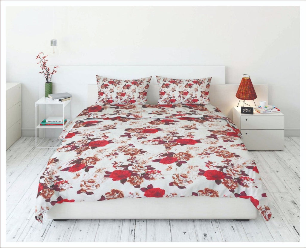 KINGSREST 5PC Printed Microfibre Comforter - Pink Rose - Style Phase Home