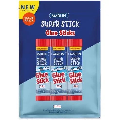 Marlin Super Stick Glue Stick- 3 Pack - Style Phase Home