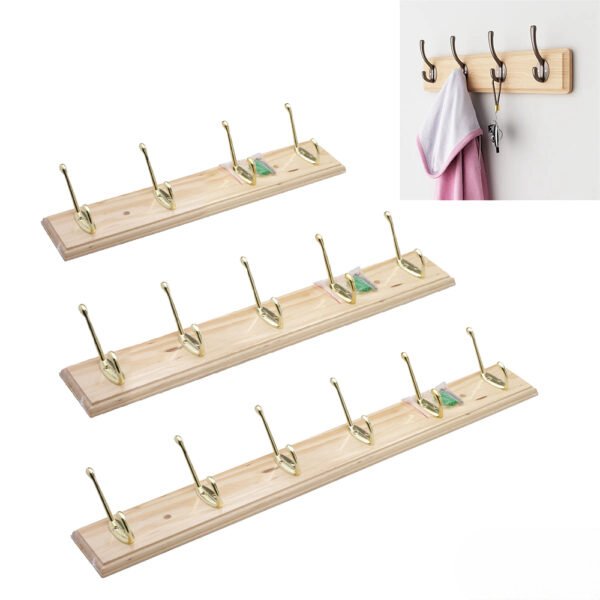 Multifunctional Wooden Hook Hanger - Style Phase Home